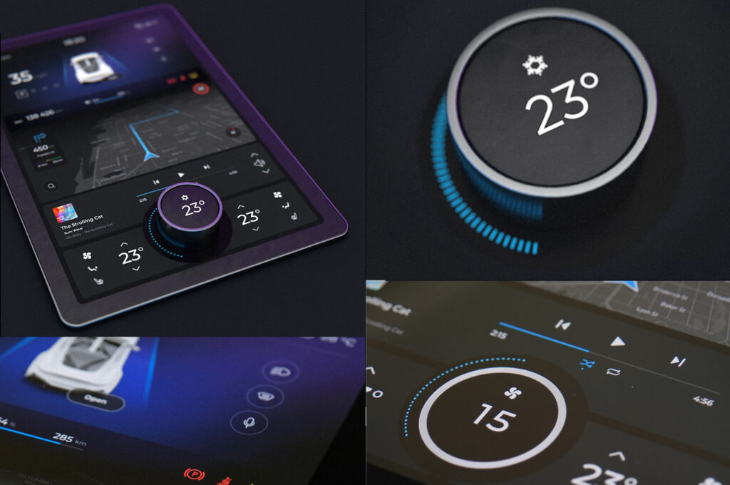 Touchscreens make car interiors more modern and cleaner, reduce clutter